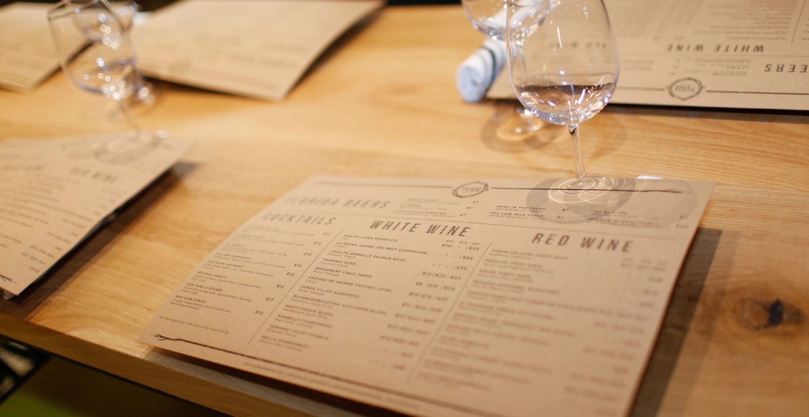 Glass and Vine Menu